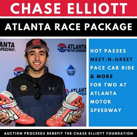 Chase Elliott Atlanta Race Fan Package Fanatics Auctions Bid On