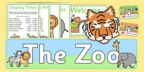 Zoo Role Play Pack Roleplay Dear Zoo Zoo