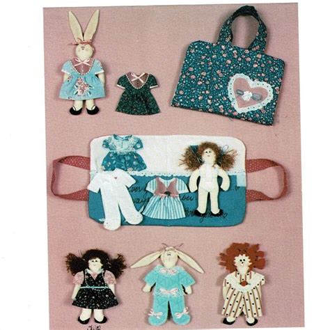 Fabric Paper Doll Pattern 5 1 2 Inch Tall And Doll Etsy Paper Dolls Doll Pattern Rag Doll Dress