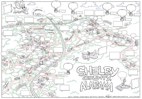 Garrisons Maps Shelby County Al Line Drawing