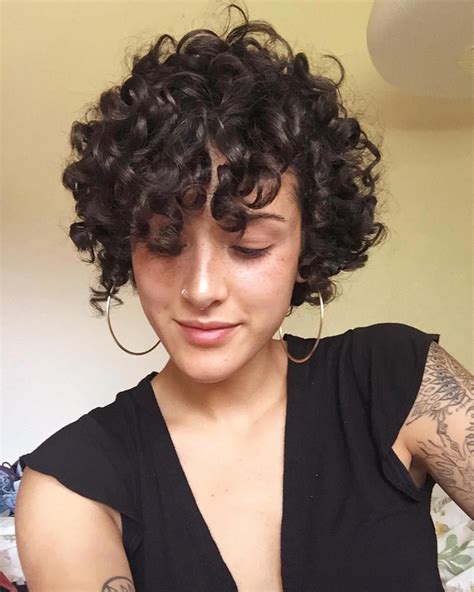 Pin On Curly Hair With Bangs