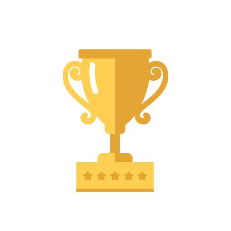 Trophy, isolated vector illustration in flat style, icon for winning ...