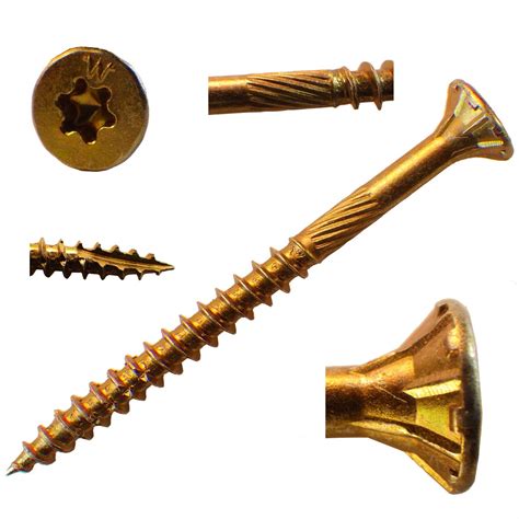 4 000 count big timber ytx8134 8 x 1 3 4 inch gold star flat head screws