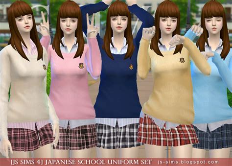 Js Sims 4 Japanese School Uniform Set Js Sims Sims 4 Updates ♦