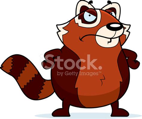 Angry Cartoon Red Panda Stock Photo Royalty Free Freeimages