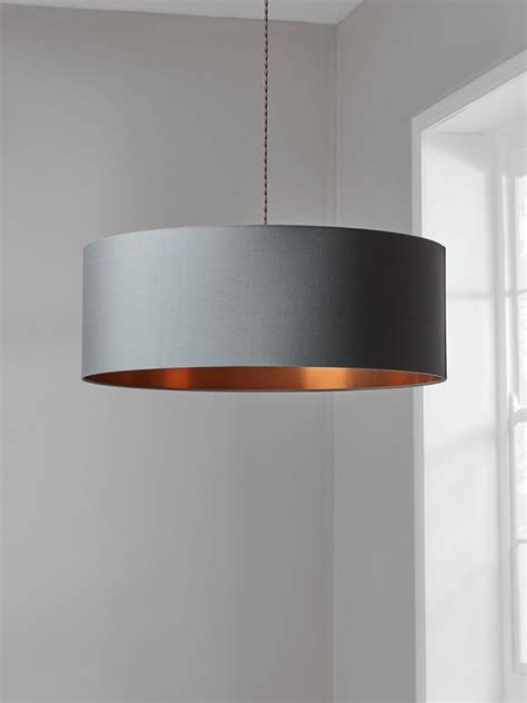 We carry the best ceiling lights in many finishes including satin. Oversized Grey & Copper Shade in 2020 | Ceiling light ...
