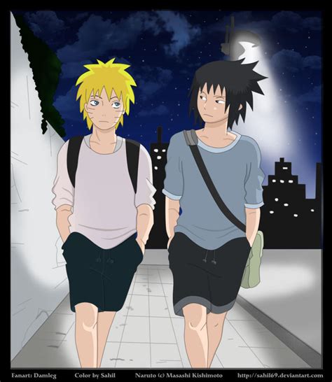 Naruto Sasuke Evening Walk By Sahil69 On Deviantart