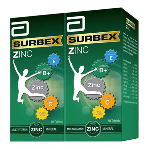 Abbott Surbex Zinc B Plus Multivitamins 60 Tablets Expiry Date 9