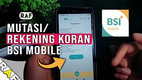 Cara Cek Mutasi Rekening Koran BSI Mobile YouTube
