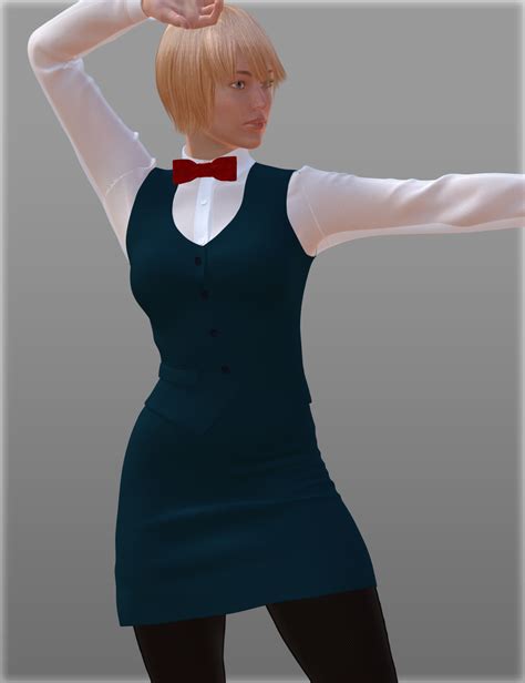 Waitress Uniform For Genesis 2 Female S Daz 3d