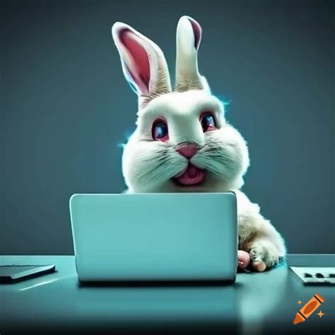 Easter Bunny With Computer Security On Craiyon