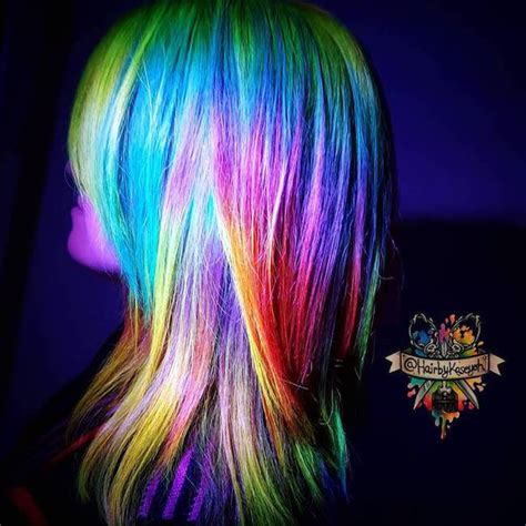 The Latest Hairstyle Trend Is This Glow In The Dark Hair