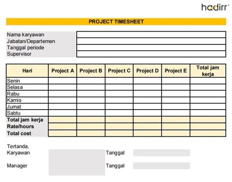 Timesheet Karyawan Pengertian Lengkap Cara Buat Dan Template Yang Riset