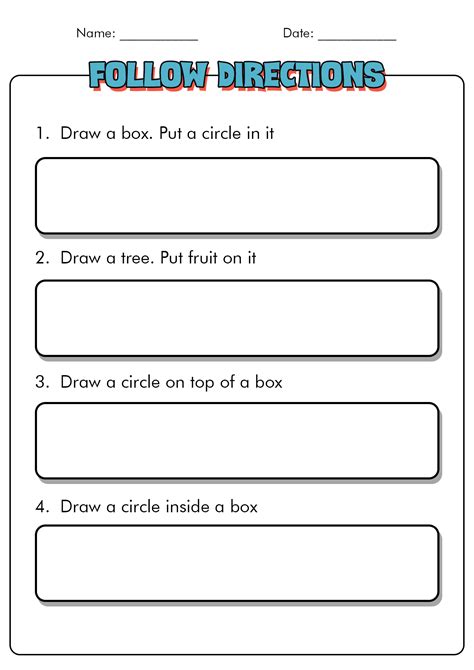 17 Following Directions First Grade Worksheets Free Pdf At