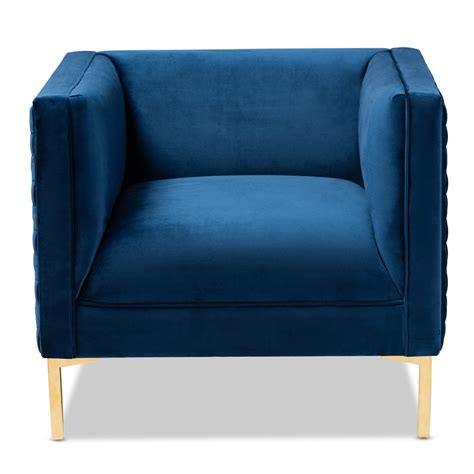 Create an inviting atmosphere with new living room chairs. Baxton Studio Seraphin Glam and Luxe Navy Blue Velvet ...