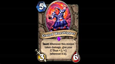 Hearthstone Crazed Worshipper NEW CARD Whispers Of The Old Gods