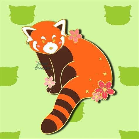 A Red Panda Pin Ive Designed His Motto Is Stay Mellow Friendos