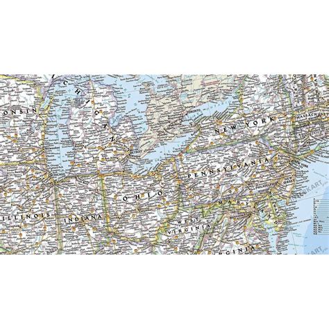 National Geographic Usa Map Politically 111 X 77 Cm