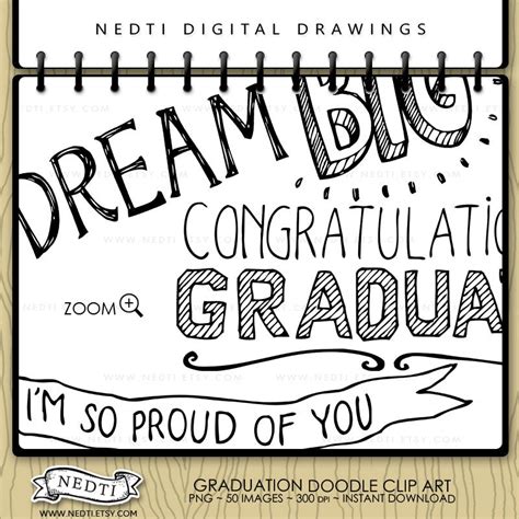 Congratulations Graduate Graduation Doodle Clip Art