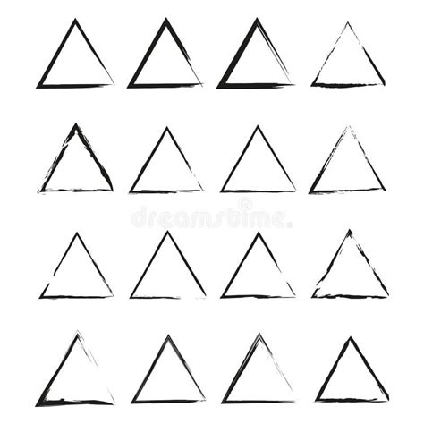Brush Triangles Vector Illustration Stock Vector Illustration Of
