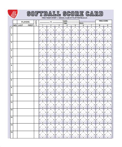 Free 8 Sample Baseball Score Sheet Templates In Pdf Ms