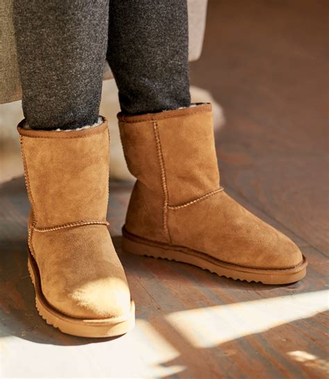 Chestnut 100 Sheepskin Womens Sheepskin Slipper Boots