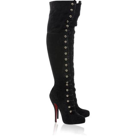 christian louboutin supra fifre 120 thigh high boots 1 255 found on polyvore black thigh high