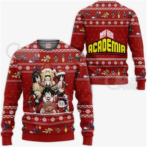 My Hero Academia Ugly Christmas Sweater Anime Custom Xmas T
