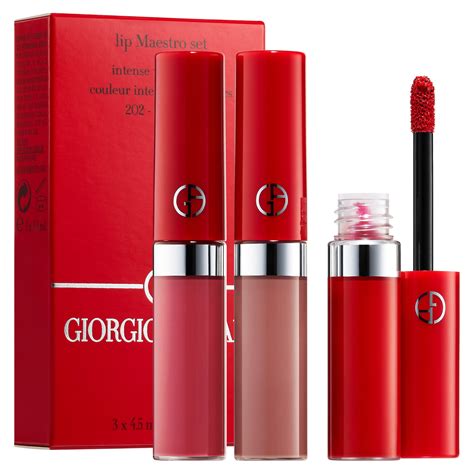 Giorgio Armani Beauty Lip Maestro Liquid Lipstick Mini Set 202 400