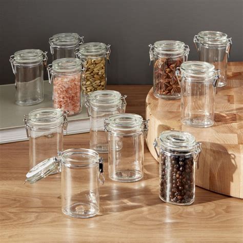 Mini Oval Spice Herb Jars With Clamp Set Of 12 Reviews Crate