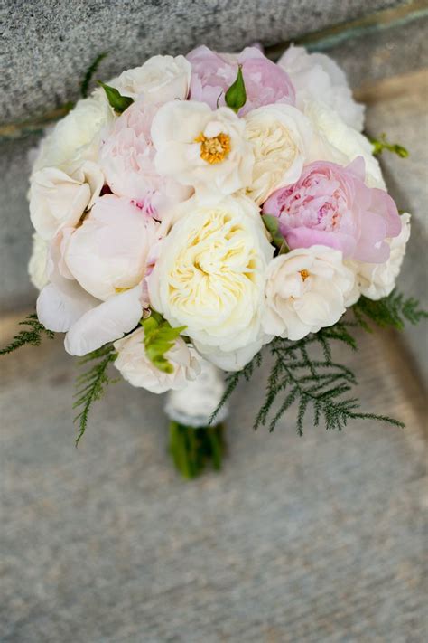 My Pink And White Wedding Bouquet Of Garden Roses And Peonies Pink And