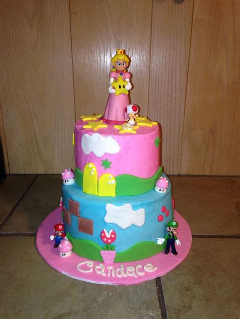 Princess Peach Cake By Jy Mario Bros Cake Mario Birthday Cake Princess Peach Party