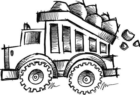 Construction Trucks Drawing Illustrations Royalty Free Vector Graphics
