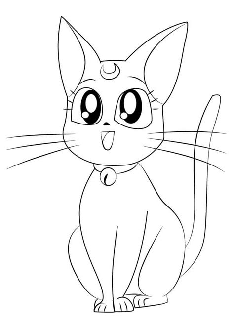 Amazing Luna Sailor Moon Coloring Page Anime Coloring Pages