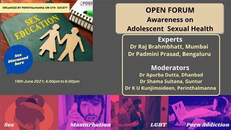 Open Forum On Awareness On Adolescent Sexual Health Youtube