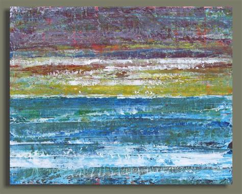 Free Ship Abstract Painting Ocean Painting Sunset