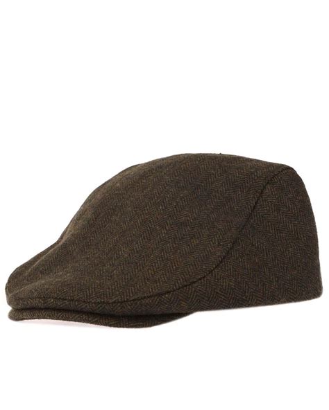 Ted Baker Jamesss Tweed Flat Cap In Brown For Men Lyst Uk