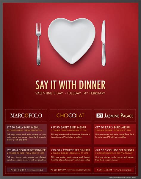 Restaurant Print Advertisement Valentine S Day Behance Behance