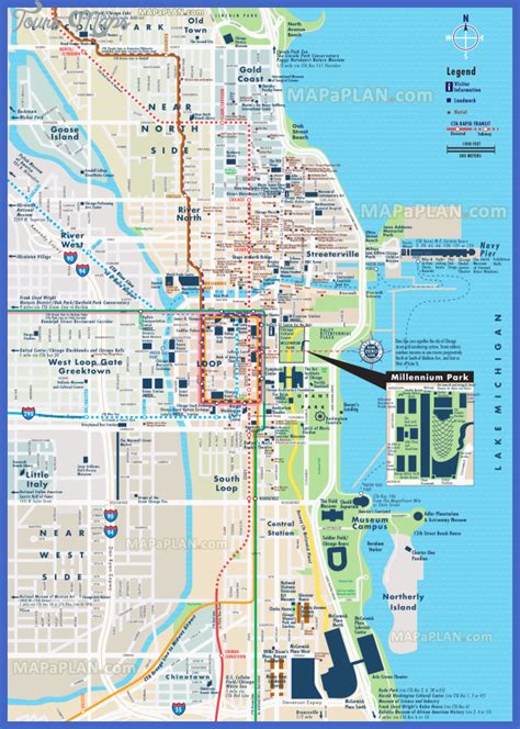 Chicago Map Tourist Attractions