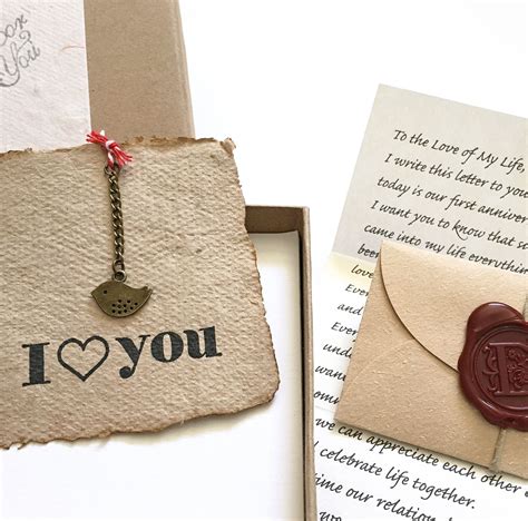 Great sentimental gifts for her. Sentimental paper anniversary gift for her Romantic 1 year ...