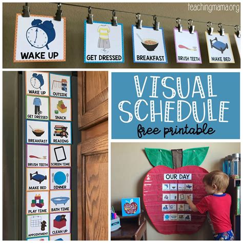 Free printable daily visual schedule · bedtime routine · life skills visual schedule. What a perfect visual schedule for... - Preschool ...