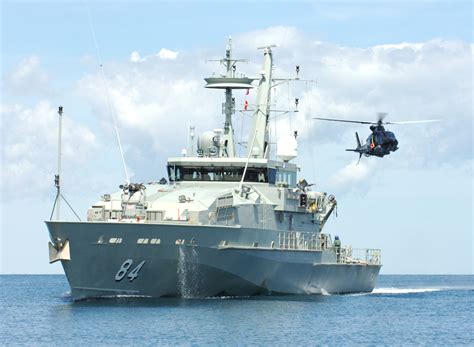 The project was reopened in 1999 under the designation sea 1444, with the ran as the sole participant. HMAS Larrakia (II) | Royal Australian Navy