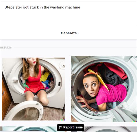 Stepsister Got Stuck In The Washing Machine Dalle2