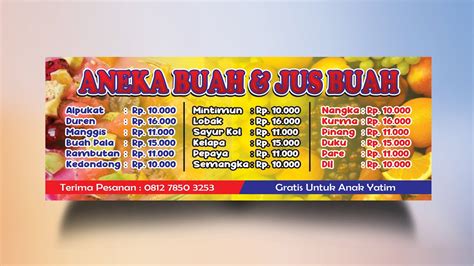 Desain Banner Jus Buah Free Cdr Youtube