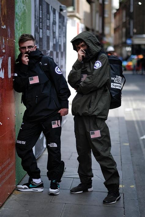 Street Style Looks From Londons Supreme X The North Face Drop Mens
