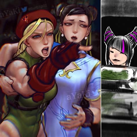 Chun Li Cammy White And Han Juri Street Fighter And 1 More Drawn By