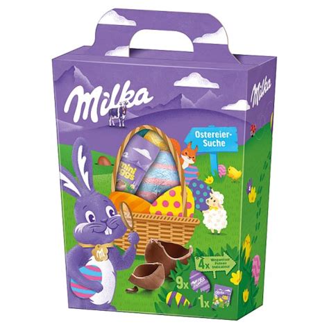 Milka Egg Hunt Basket Alpine Milk Chocolate Eggs Selection G Tesco Online Tesco From Home