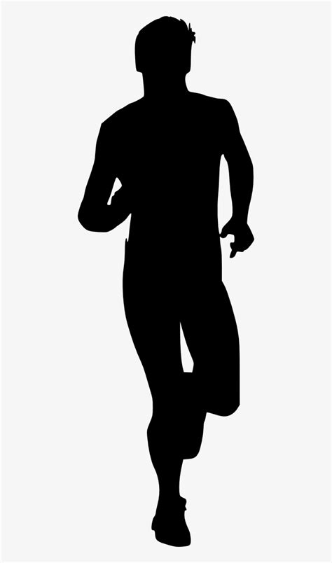 running man and woman silhouette