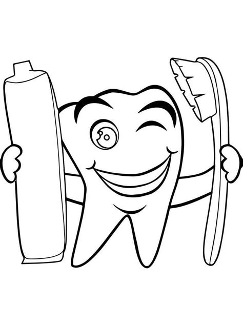 Tooth Coloring Page Printable