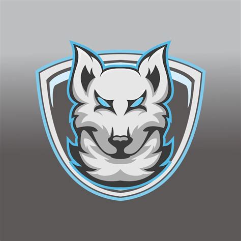 Premium Vector White Wolf Logo Mascot Template